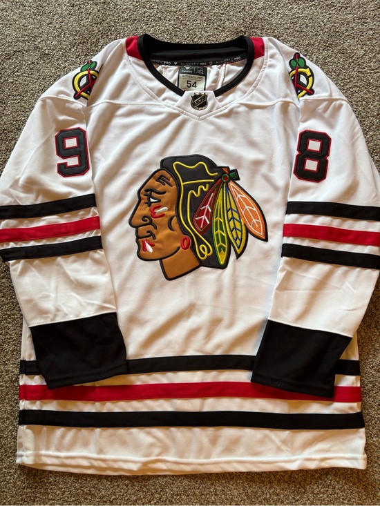 Other Other - Fanatics White Chicago Blackhawks #98 Jersey with Multicolor Logo